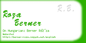 roza berner business card